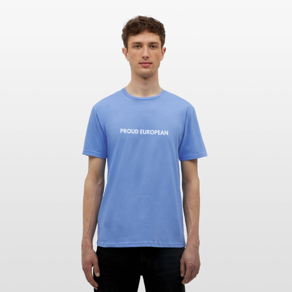 "PROUD EUROPEAN" - Männer T-Shirt - carolina blue