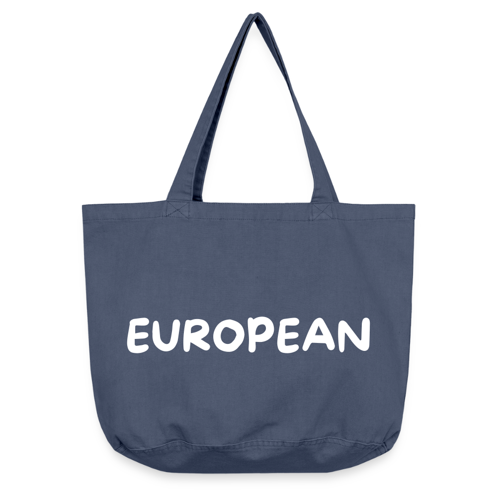 "EUROPEAN" - Vintage-Washed Shopper - vintage denim