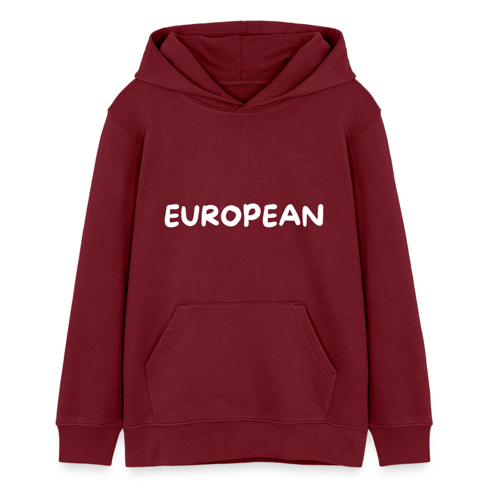 "EUROPEAN" - Stanley/Stella Teenager Bio-Hoodie Mini Cruiser - burgundy