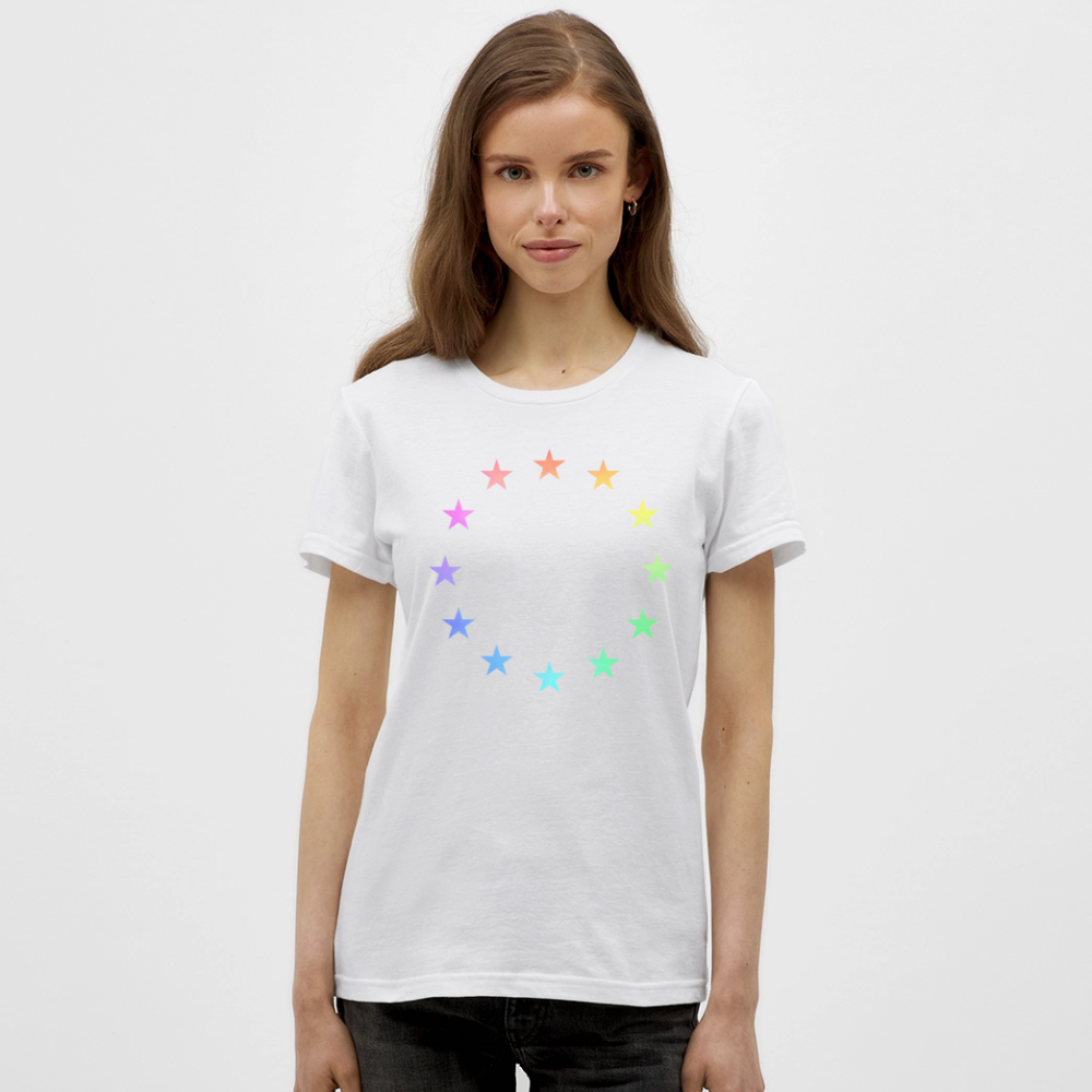 Women's T-Shirt - "12 Stars - LGBTQ" - white