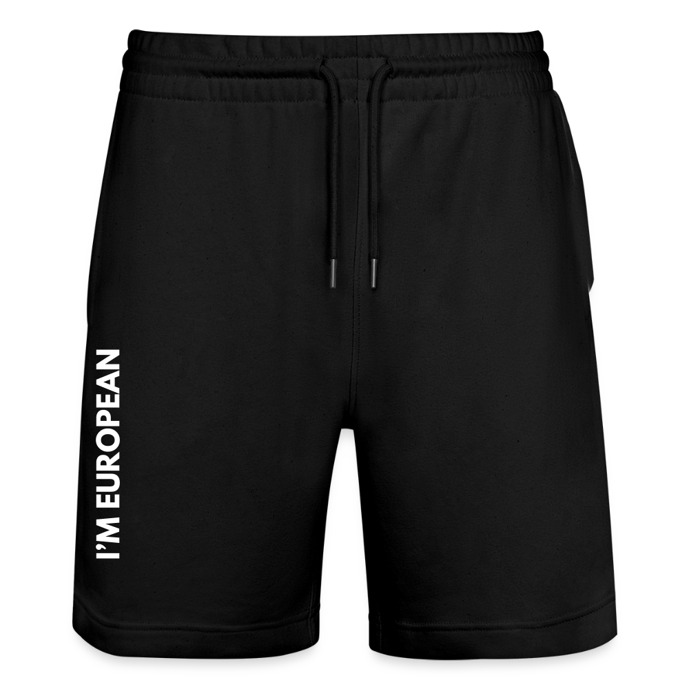 "I'M EUROPEAN" - Stanley/Stella Unisex Bio Joggingshorts Trainer - black