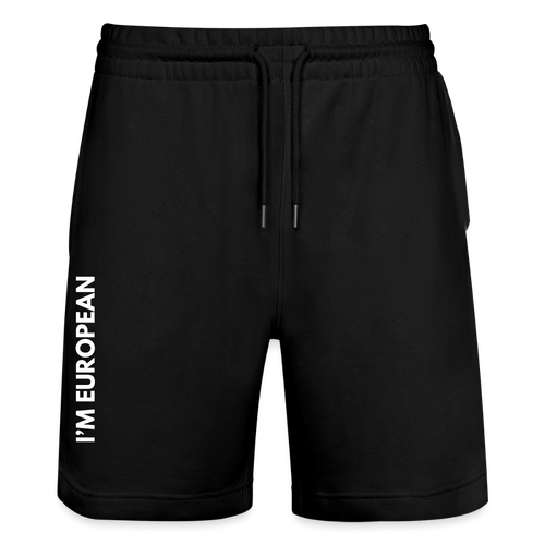 "I'M EUROPEAN" - Stanley/Stella Unisex Bio Joggingshorts Trainer - black