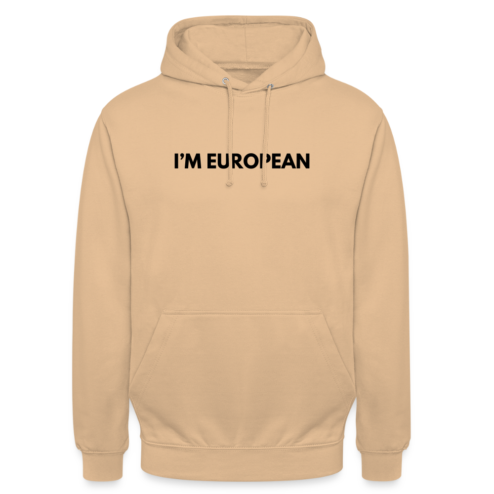 "I'M EUROPEAN" - Unisex Hoodie - peach