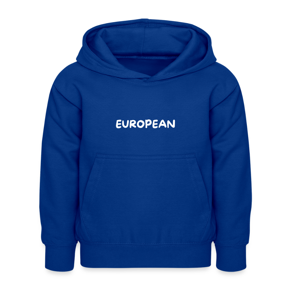 "EUROPEAN" - Kinder Hoodie - bright royal