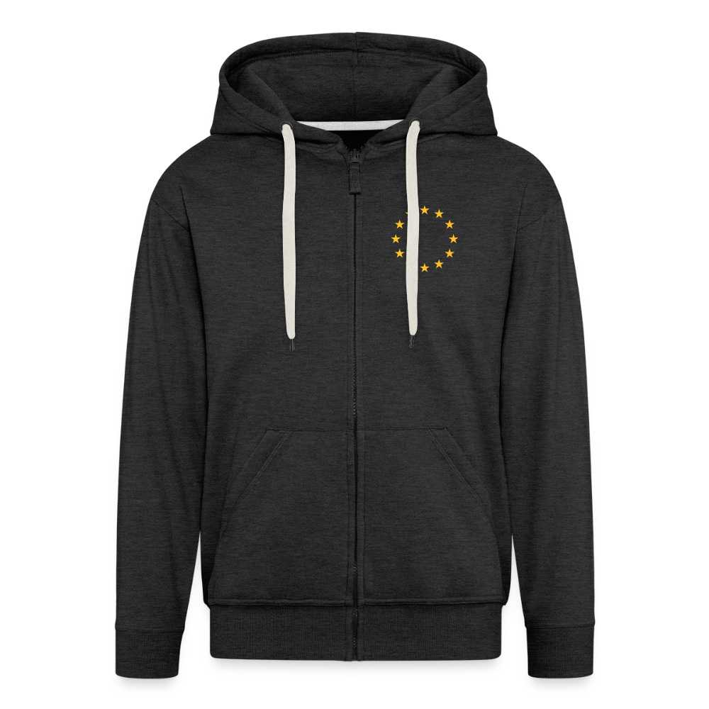 "12-stars-mini" - Männer Premium Kapuzenjacke - charcoal grey