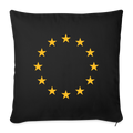 "12-Stars" - Sofa pillow with filling 45cm x 45cm - black