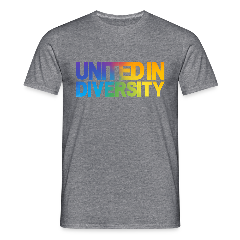 Men's T-Shirt - "United in Diversity - LGBTQ" - graphite heather