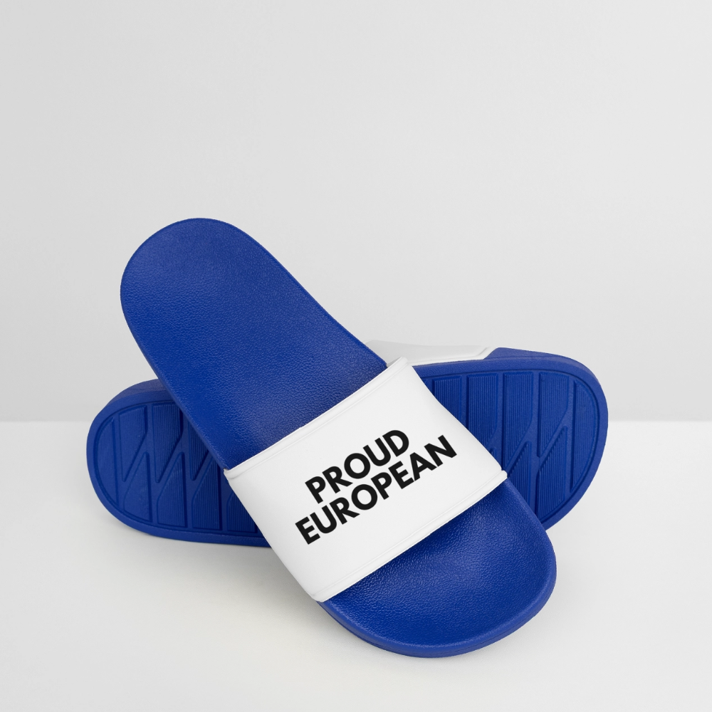 "PROUD EUROPEAN" - Männer Badelatschen - royal blue