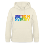 Women's Hoodie - "United in Diversity - LGBTQ" - vanilla