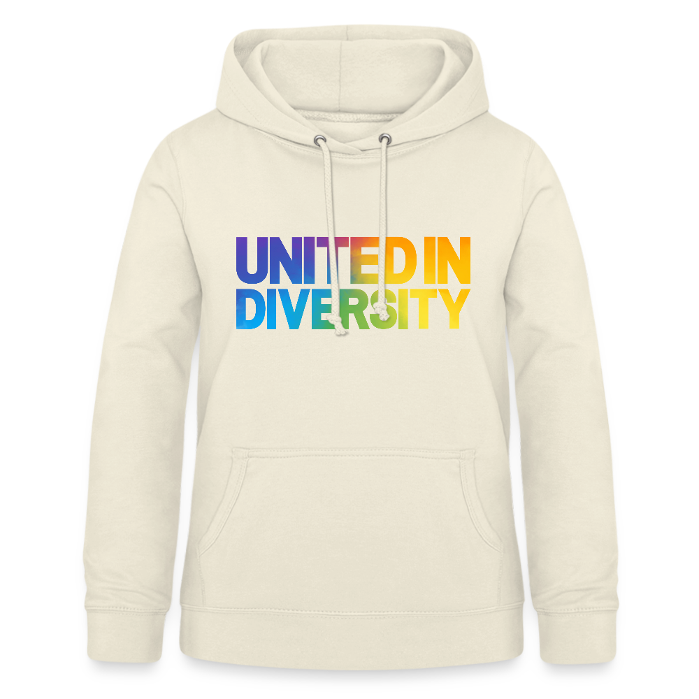 Women's Hoodie - "United in Diversity - LGBTQ" - vanilla