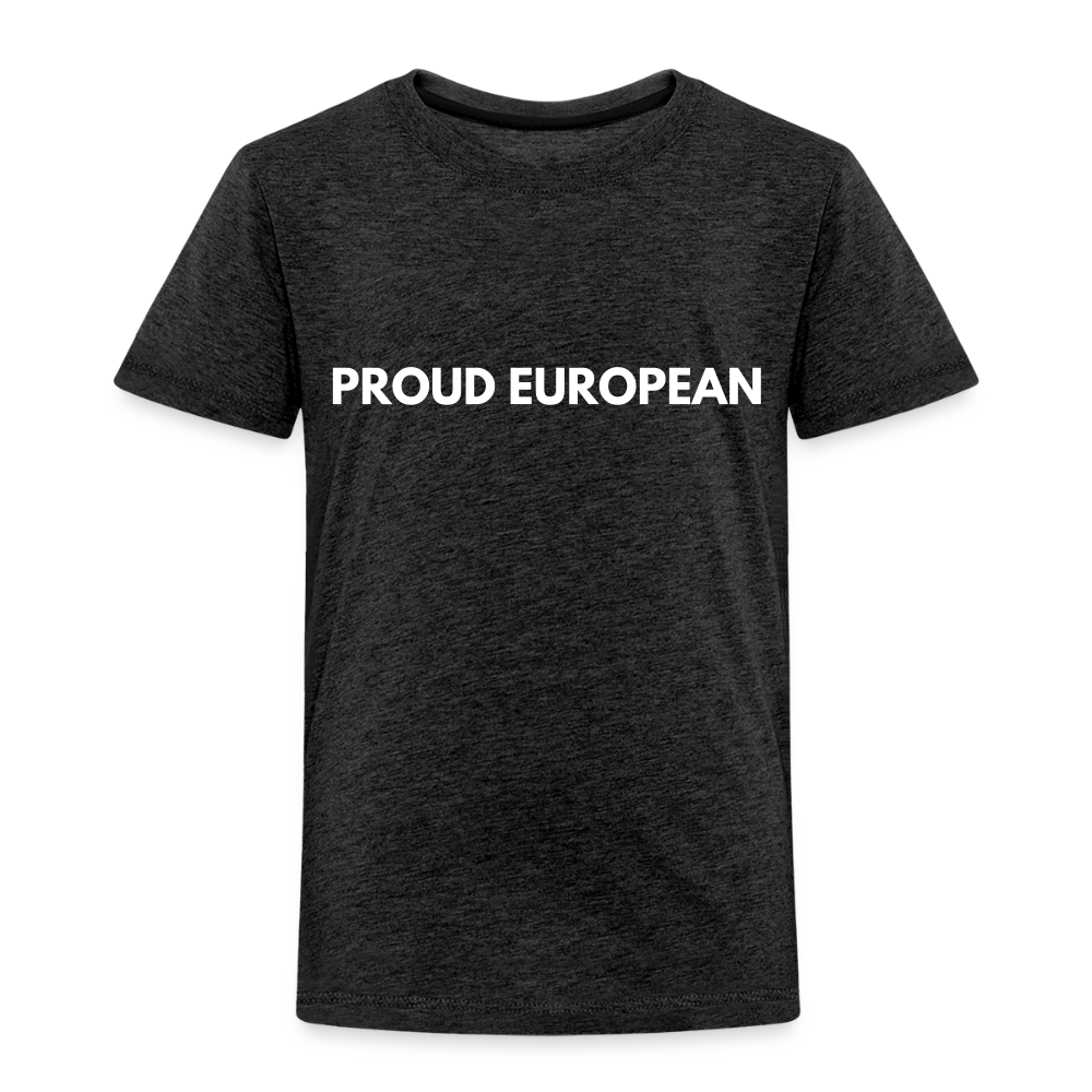 "PROUD EUROPEAN" - Kinder Premium T-Shirt - charcoal grey