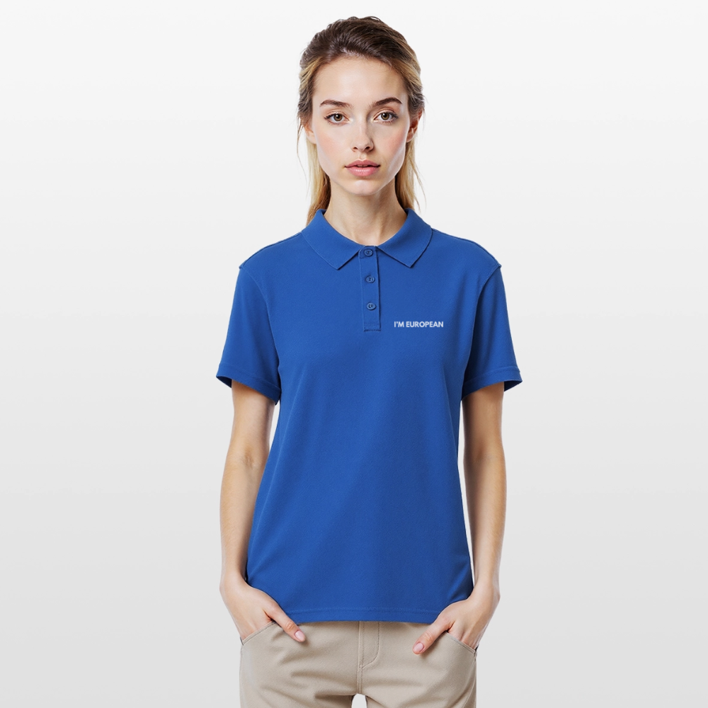 "I'M EUROPEAN" - Frauen Polo Shirt - royal blue