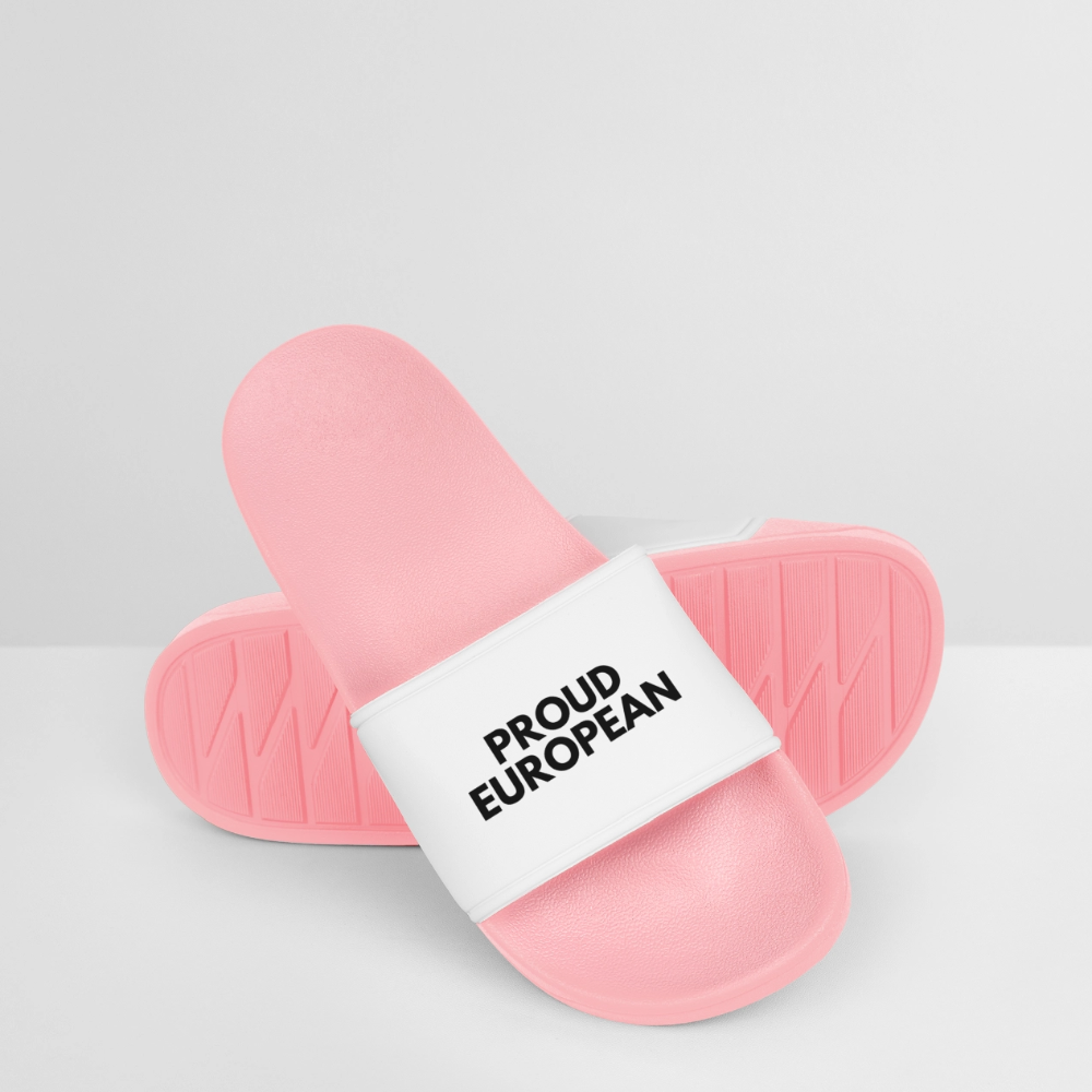 "PROUD EUROPEAN" - Frauen Badelatschen - light pink