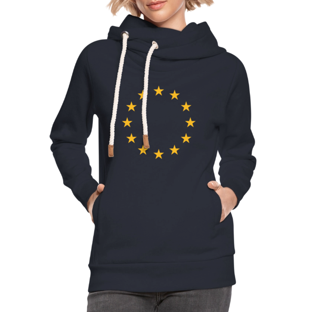 "12-Stars" - Shawl Collar Hoodie - navy