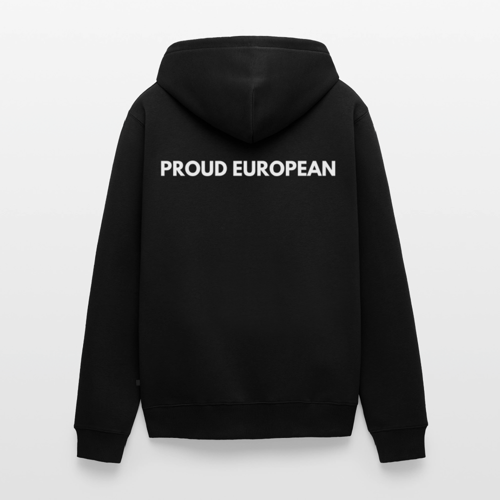 "PROUD EUROPEAN" - Männer Premium Kapuzenjacke - black
