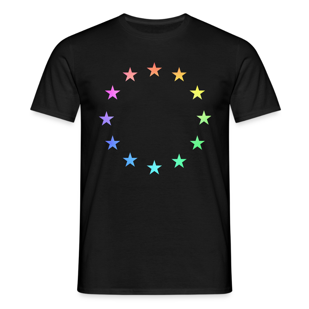 Men's T-Shirt - "12 Stars - LGBTQ" - black