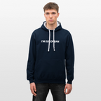 "I'M EUROPEAN" - Kontrast-Hoodie - navy/heather grey