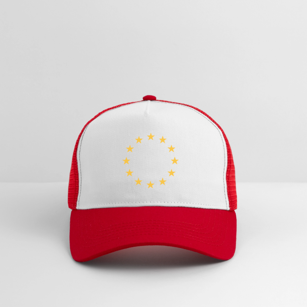 "12-Stars" - Trucker Cap - white/red