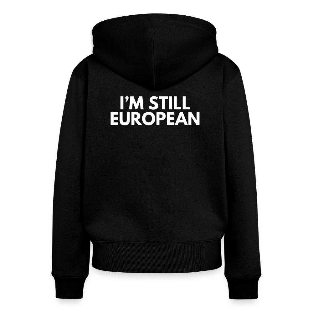 "EUROPEAN" - Frauen Premium Kapuzenjacke - black