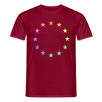 Men's T-Shirt - "12 Stars - LGBTQ" - brick red