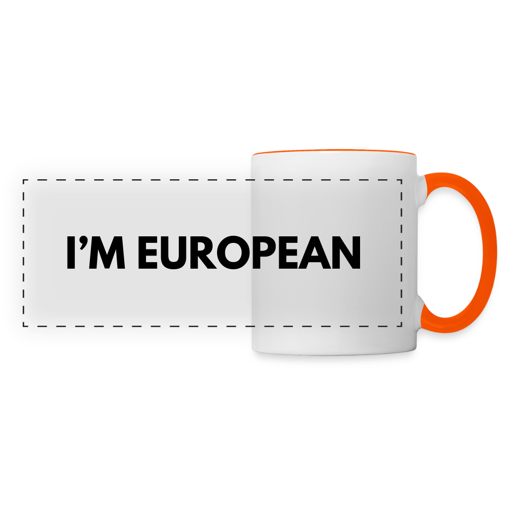 "I'M EUROPEAN" - Tasse - white/orange