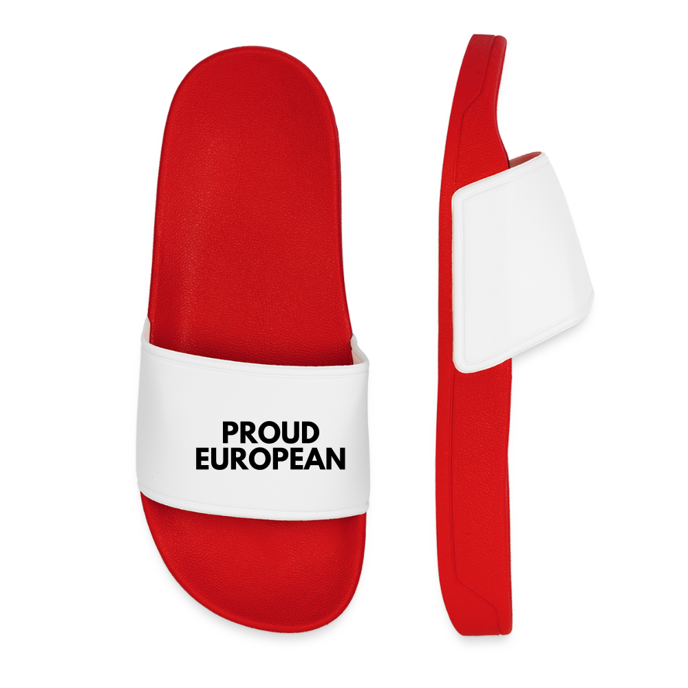 "PROUD EUROPEAN" - Frauen Badelatschen - red