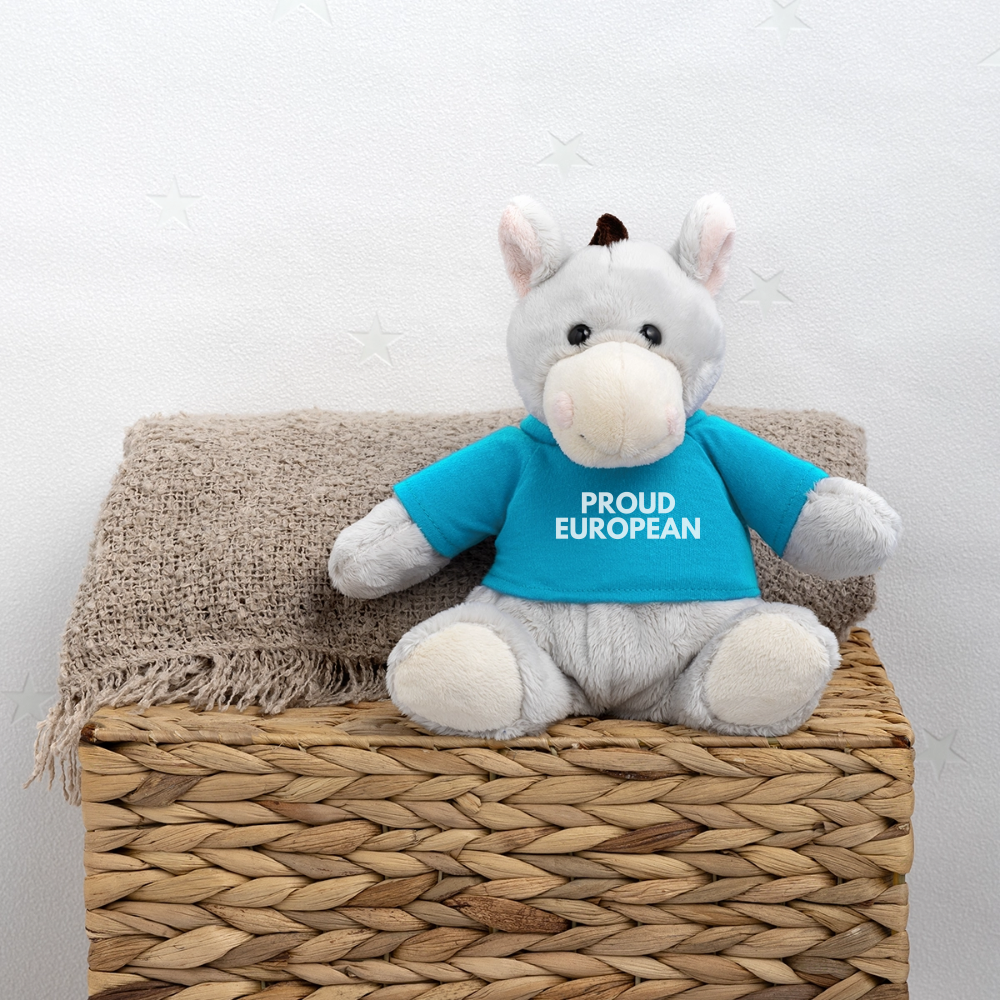 "PROUD EUROPEAN" - MiniFeet® Esel Pelle - atoll blue