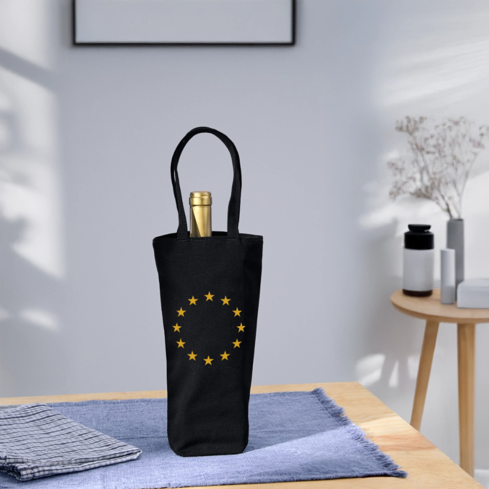 "12-Stars" - Gift Bag for Bottles - black