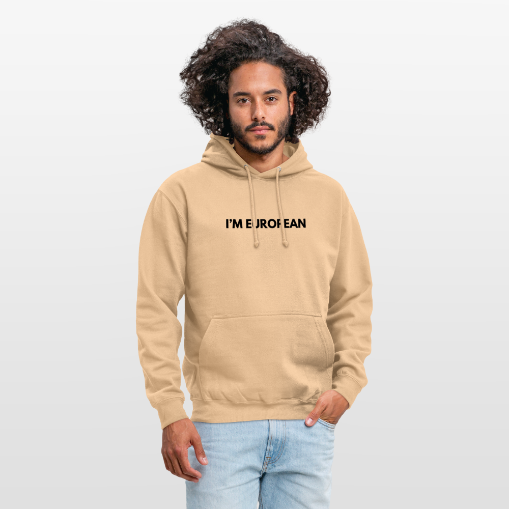 "I'M EUROPEAN" - Unisex Hoodie - peach