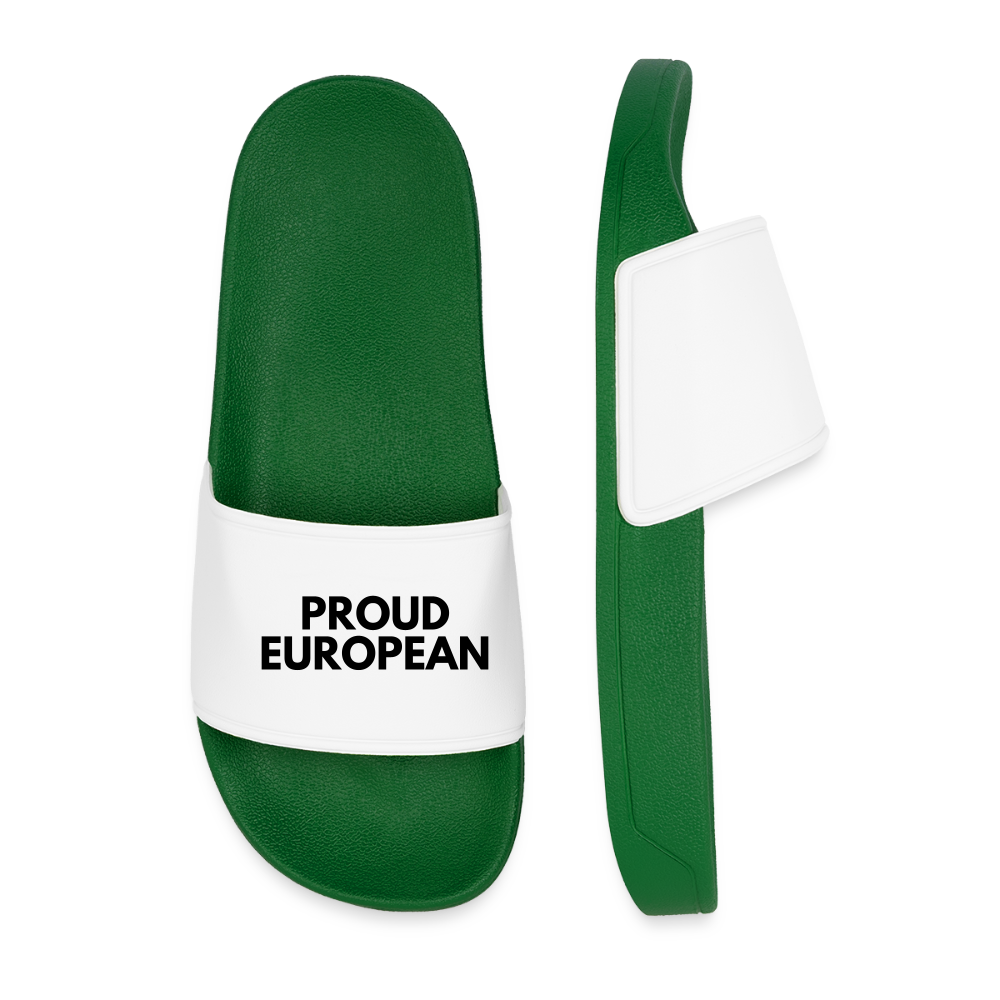 "PROUD EUROPEAN" - Männer Badelatschen - dark green