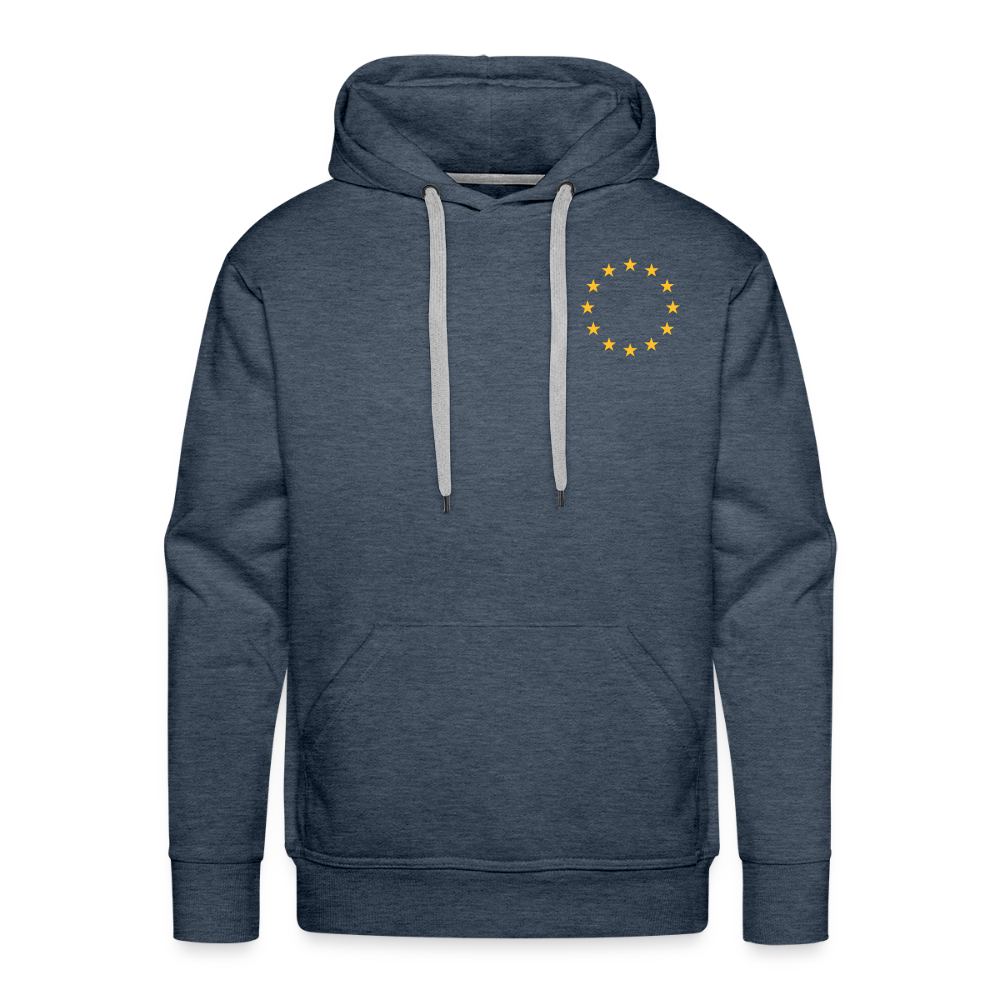 "12-stars-mini" - Männer Premium Hoodie - heather denim
