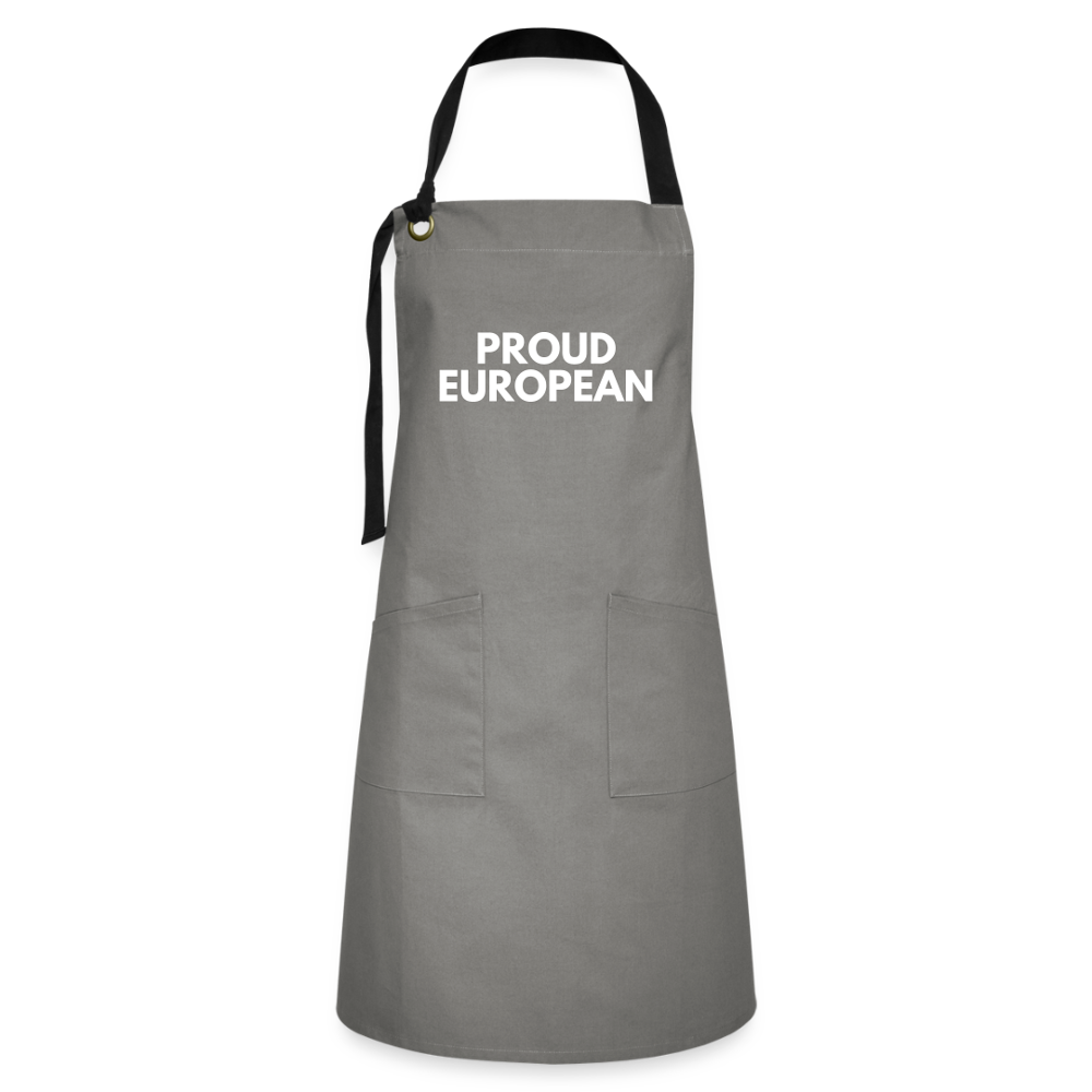 "PROUD EUROPEAN" - Kontrastschürze - grey/black