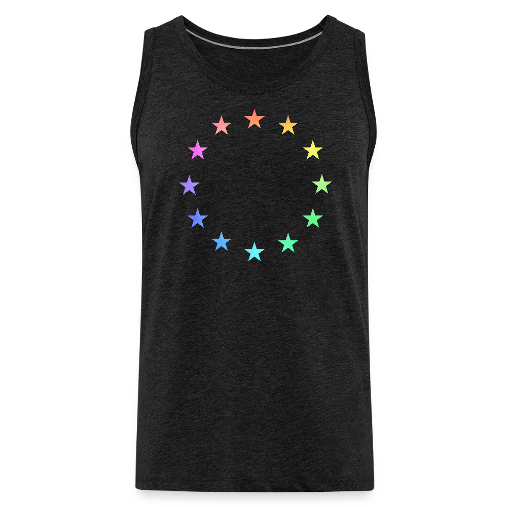 Men’s Premium Tank Top - "12 Stars - LGBTQ" - charcoal grey