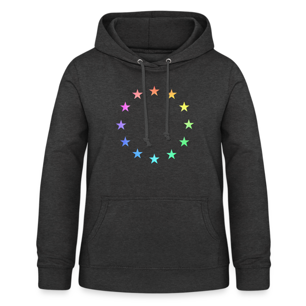 Women's Hoodie - "12 Stars - LGBTQ" - charcoal grey