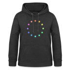 Women's Hoodie - "12 Stars - LGBTQ" - charcoal grey
