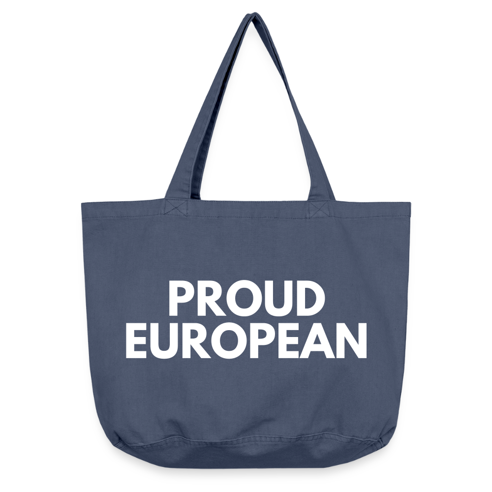 "PROUD EUROPEAN" - Vintage-Washed Shopper - vintage denim