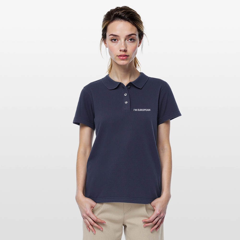 "I'M EUROPEAN" - Frauen Polo Shirt - navy