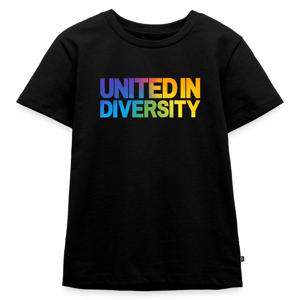 Kids' Premium T-Shirt  - "United in Diversity - LGBTQ" - black