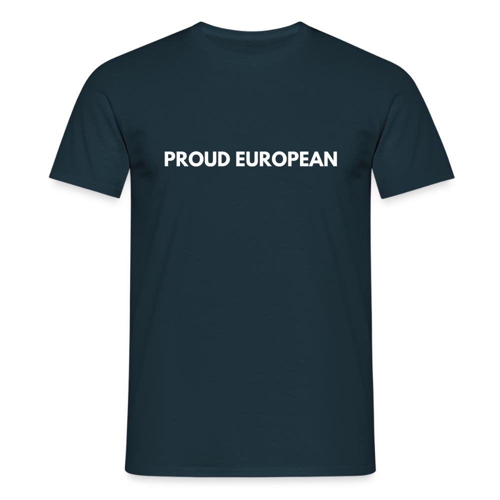 "PROUD EUROPEAN" - Männer T-Shirt - navy