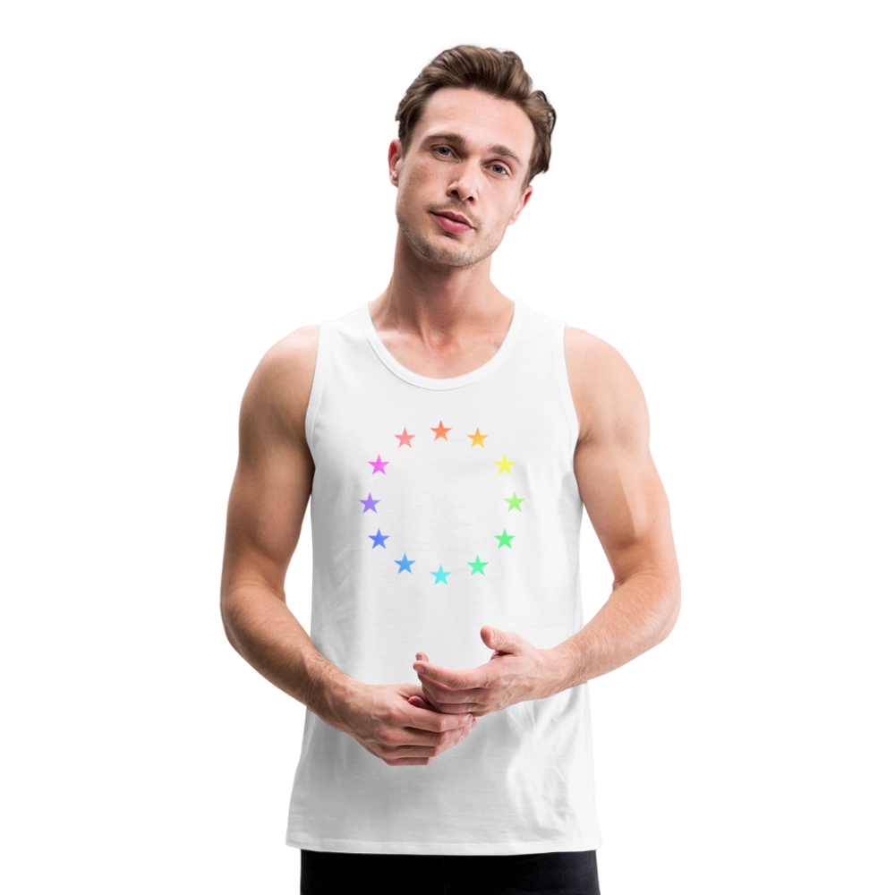 Men’s Premium Tank Top - "12 Stars - LGBTQ" - white