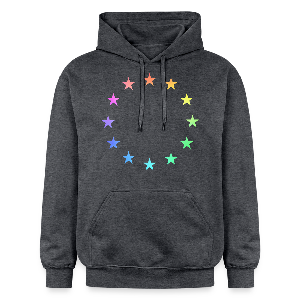 Gildan Unisex Softstyle® Midweight Hoodie - "12 Stars - LGBTQ" - dark heather grey