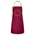 "12-Mini" - Artisan Apron - burgundy / desert sand
