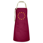 "12-Mini" - Artisan Apron - burgundy / desert sand