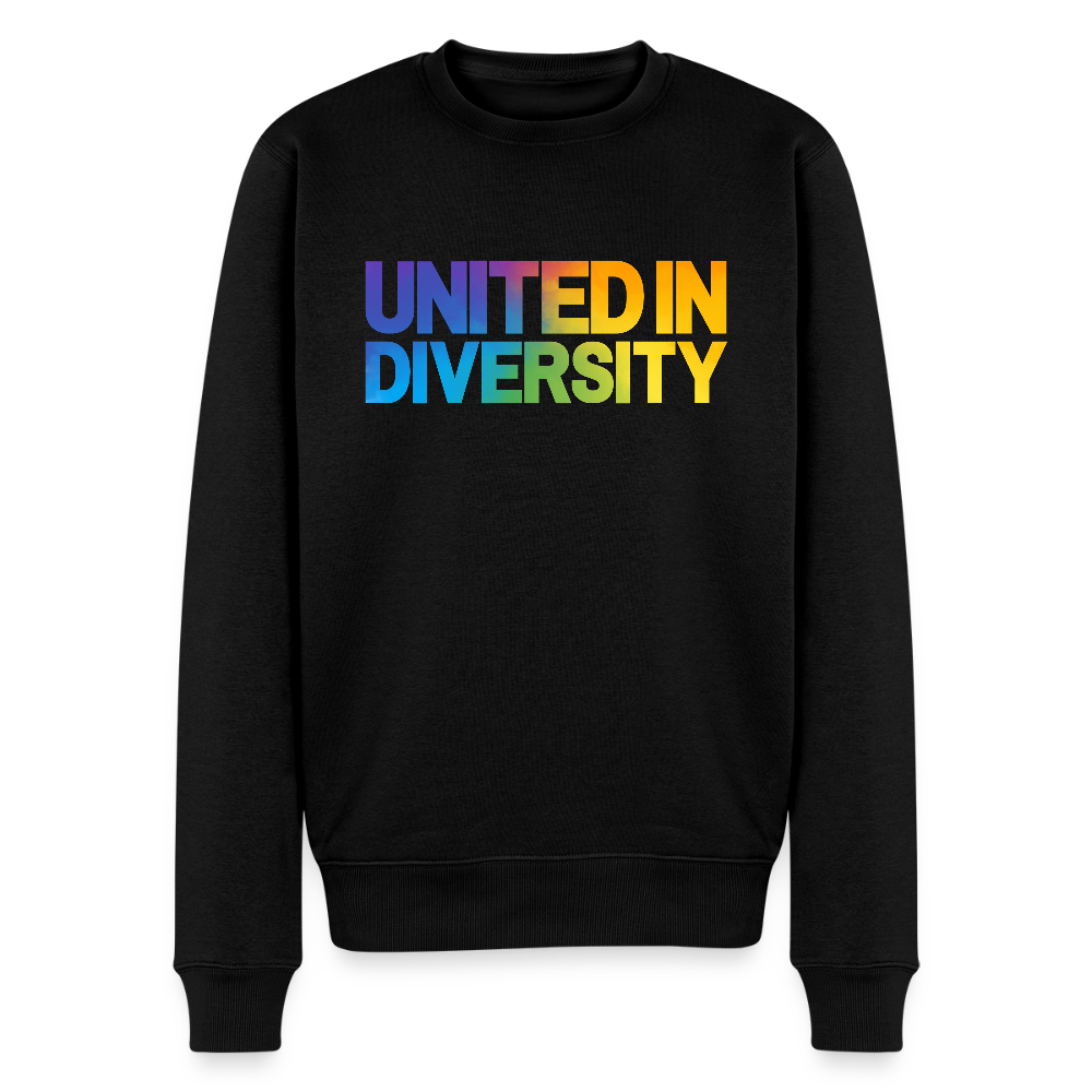 Men’s Premium Sweatshirt - "United in Diversity - LGBTQ" - black