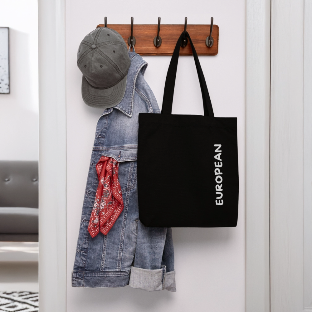 "EUROPEAN" - Stanley/Stella recycelter Heavyweight Stoffbeutel (vertical) - black