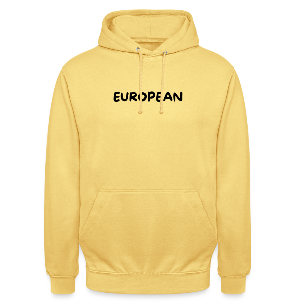 "EUROPEAN" - Unisex Hoodie - lemon yellow