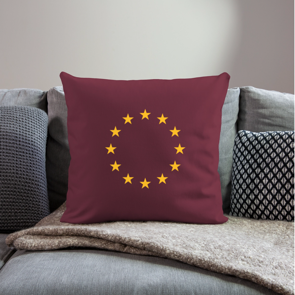 "12-Stars" - Sofa pillow with filling 45cm x 45cm - burgundy