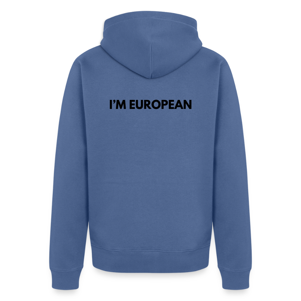 "I'M EUROPEAN" - Männer Kapuzenjacke - stone blue