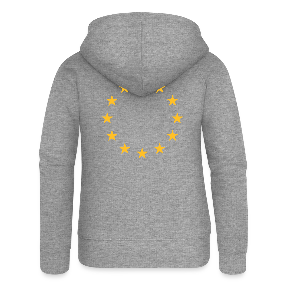 "12-Stars" - Women's Premium Hooded Jacket - heather grey