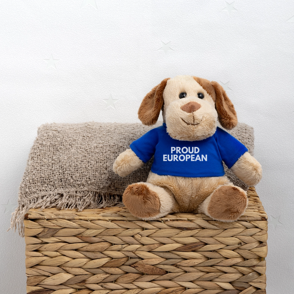 "PROUD EUROPEAN" - MiniFeet® Hund Helge - royal blue